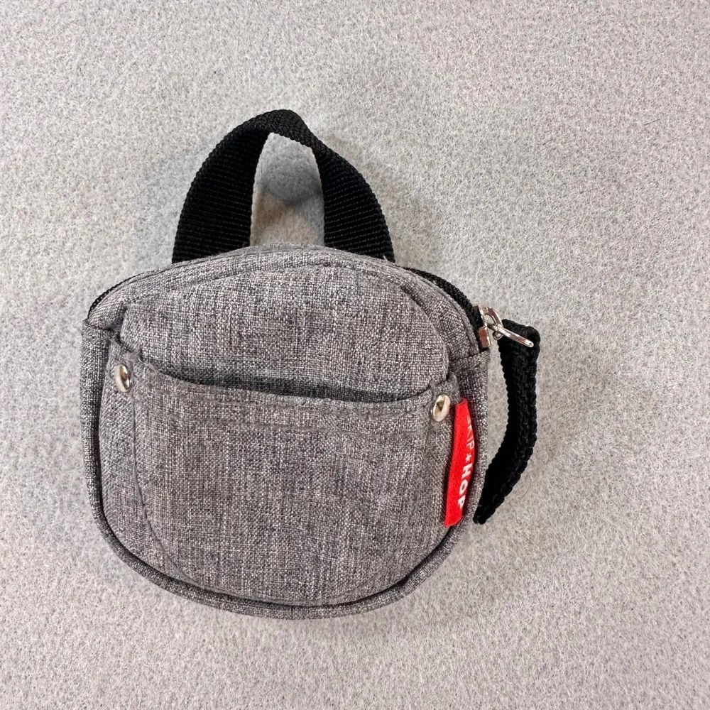 Skip Hop Pacifier Pocket Grey Heathered Accessory Pouch with Snap Strap